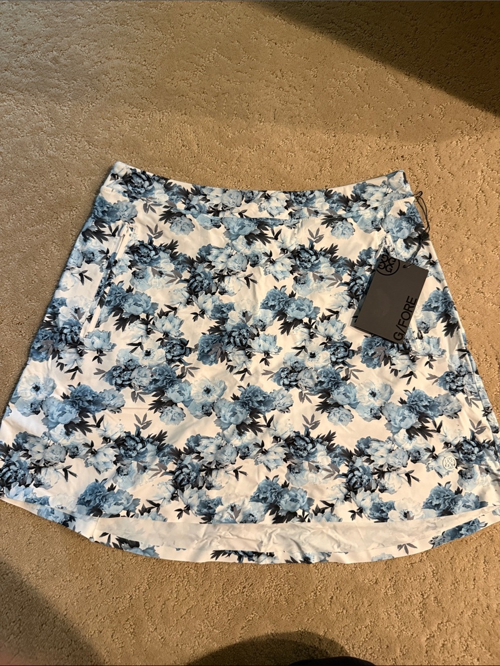 G/FORE Women's Blue Floral Golf Skort - White & Blue